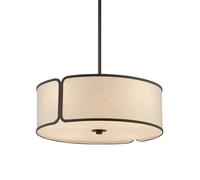 Retro Aesthetic Living Room Hanging Lamp Chinese-Style Fabric Bedroom Pendant Light Creative Dining Room Lighting Fixture