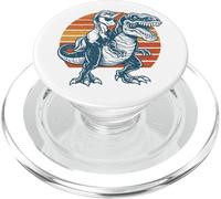 Retro Aesthetics Unicorn Riding T-Rex Dinosaur Funny PopSockets PopGrip for MagSafe