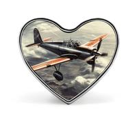 Retro Airplane Button Pin Round Badge Aviation Metal Pinback for Hat Backpack Clothing Gift