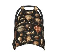 Retro Airplane Hot Air Balloon Print Baby Car Seat Covers, Breathable Nursing Cover Breastfeeding Cover, Stroller Covers, Multi-use Infant Carseat Canopy, Baby Boys Girls Newborn Essentials