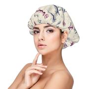 Retro Airplane Print Satin Silk Bonnet for Sleeping Women, Adjustable Double Layer Satin Hair Bonnet Night Sleep Cap for Curly Hair