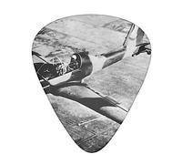Retro airplane Printed Guitar Picks Personalized Guitar Plectrums 12 Pcs For Acoustic Guitar Electric Guitar And Bass Bulk Guitar Pick One Size