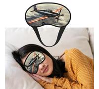 Retro Airplane Sleep Mask for Side Sleeper Blackout Eye Masks for Women Men Blindfold Mask Side Sleeper Eye Cover for Sleeping Nap Blackout Eye Shade Cover for Travel