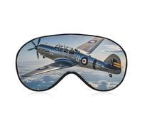 Retro Airplane Sleep Mask for Women Men, Soft Eye Mask with Adjustable Strap for Sleeping, Light Blocking Travel Blindfold for Nap Comfortable Eye Cover for Home Office