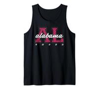 Retro Alabama Cheer Pink Leopard Collegiate State Art Tank Top