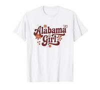 Retro Alabama Girl Flowers GB Throwback State T-Shirt