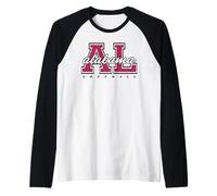 Retro Alabama Softball Pink Leopard Collegiate State Art Raglan Baseball Tee