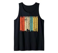 Retro Albuquerque New Mexico Downtown Skyline Distressed Tank Top