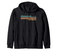Retro Albuquerque New Mexico Zip Hoodie