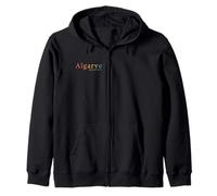 Retro Algarve State of Mind Minimalist Travel Quote Zip Hoodie