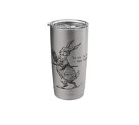 Retro Alice Wonderland White Rabbit I'm Late, I'm Late Stainless Steel Insulated Tumbler
