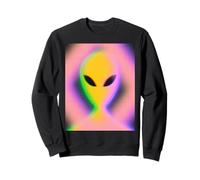 Retro Alien Aura Psychedelic Rainbow Aesthetic Cryptozoology Sweatshirt
