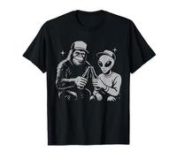 Retro Alien Bigfoot Cheers Funny Paranormal Drinking T-Shirt