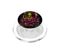 Retro Alien UFO Space Art Vintage Style Design PopSockets PopGrip for MagSafe