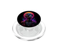 Retro Alien Visitor UAP Enthusiast Sci Fi Graphic Artwork PopSockets PopGrip for MagSafe