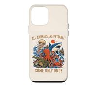 Retro All Animals are Pettable Some only Once Case for iPhone 12 mini