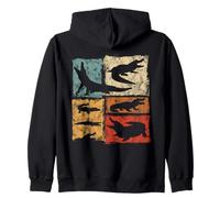 Retro Alligator Gator Crocodile Graphic For Zoo Animal Lover Zip Hoodie