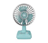 Retro Alloy Small Desk Fan USB Rechargeable 3 Speeds Portable Vintage Office Desktop Fan With Metal Grille Portable USB