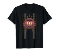 Retro Alphabet Glamour Initial Vintage Art Letter W Monogram Value Graphic T-Shirt