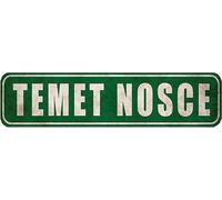 Retro Aluminum Sign - Know Thyself Latin Rustic Metal Street Sign Or Door Name Plate Plaque, 4X16 Inch