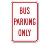 Retro Aluminum Tin Sign Bus Parking ONLY Sign Traffic Control Signs No Parking Safety - Warning Caution Notice Yard Office Sign 12x8 inch