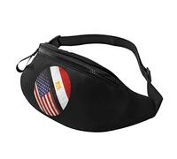 Retro America and Egypt Flag Casual Fanny Pack Men's and Women's Leisure Sports Waist Bag Sports Day Exercise Gift