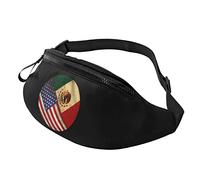 Retro America and Mexican Flag Casual Fanny Pack Men's and Women's Leisure Sports Waist Bag Sports Day Exercise Gift