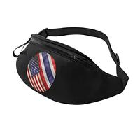 Retro America and Thailand Flag Casual Fanny Pack Men's and Women's Leisure Sports Waist Bag Sports Day Exercise Gift