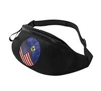 Retro America and Vermont Flag Casual Fanny Pack Men's and Women's Leisure Sports Waist Bag Sports Day Exercise Gift