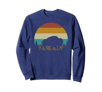 Retro American Bison Nature Animal Forest American Buffalo Sweatshirt