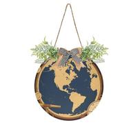 Retro American Continent Brown Blue Decorative office welcome door sign funny signs for front door for Spring Summer Fall winter Holiday Halloween Christmas easter decor