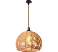 Retro American Country Bedroom Chandelier Hand-Woven Hemp Rope Spherical Chandelier Corridor E27 lamp Restaurant Ceiling lamp Accessories with Hemp Rope Hanging line