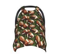 Retro American Football Print Baby Car Seat Covers, Breathable Nursing Cover Breastfeeding Cover, Stroller Covers, Baby Boys Girls Newborn Essentials, Multi-use Infant Carseat Canopy
