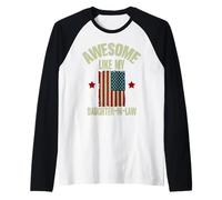Retro American Pride Funny Family Statement Raglan Baseball Tee
