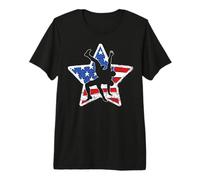 Retro American Wrestling USA Flag Wrestler Boy Premium T-Shirt