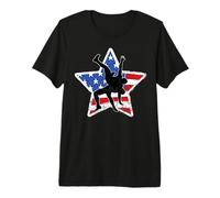 Retro American Wrestling USA Flag Wrestler Boy Premium T-Shirt