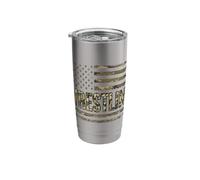 Retro American Wrestling USA Flag Wrestler Boy Stainless Steel Insulated Tumbler