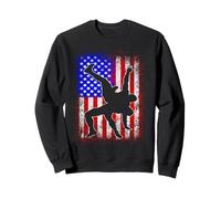 Retro American Wrestling USA Flag Wrestler Boy Sweatshirt