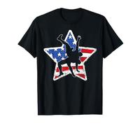 Retro American Wrestling USA Flag Wrestler Boy T-Shirt