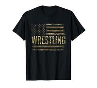 Retro American Wrestling USA Flag Wrestler Boy T-Shirt