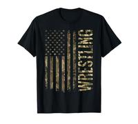 Retro American Wrestling USA Flag Wrestler Boy T-Shirt