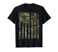 Retro American Wrestling USA Flag Wrestler Boy T-Shirt
