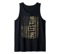 Retro American Wrestling USA Flag Wrestler Boy Tank Top