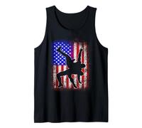 Retro American Wrestling USA Flag Wrestler Boy Tank Top