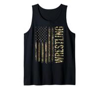Retro American Wrestling USA Flag Wrestler Boy Tank Top