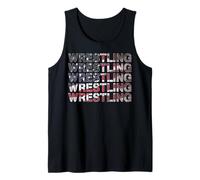 Retro American Wrestling USA Flag Wrestler Boy Tank Top