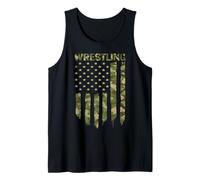 Retro American Wrestling USA Flag Wrestler Boy Tank Top