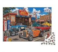 Retro Americana Hot Jigsaw Puzzle 1000 Pieces, Tabletop Puzzle Night