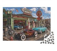 Retro Americana Hot Jigsaw Puzzle 1000 Pieces, Tabletop Puzzle Night