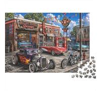 Retro Americana Hot Jigsaw Puzzle 1000 Pieces, Tabletop Puzzle Night